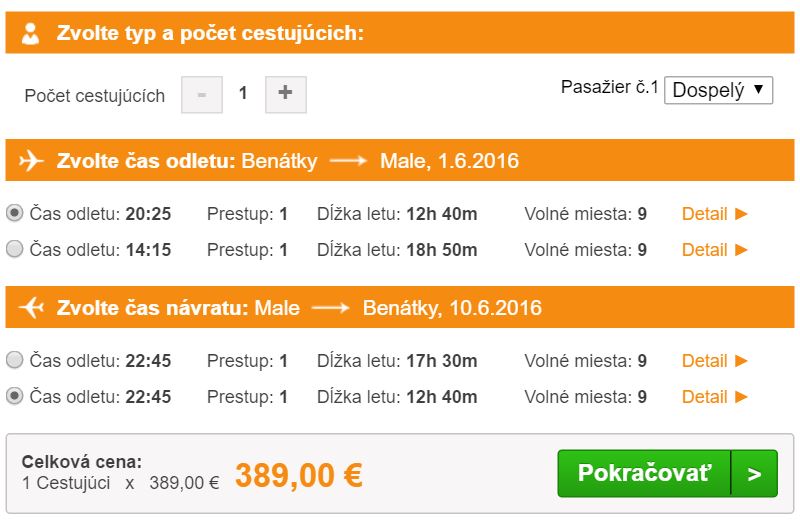 Maldivy z Benátok len za 389€