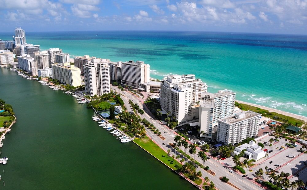 Miami pohlad na plaze