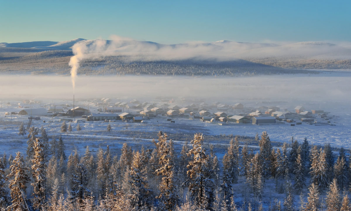 shutterstock_1282043767 Oymyakon, Rusko. Najchladnejšie trvale obývané miesto na Zemi