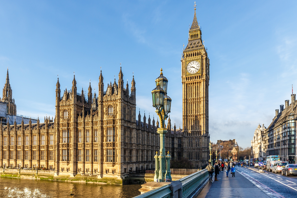 Big,Ben,Clock,Tower,In,Winter,Sunny,Morning,,London big ben