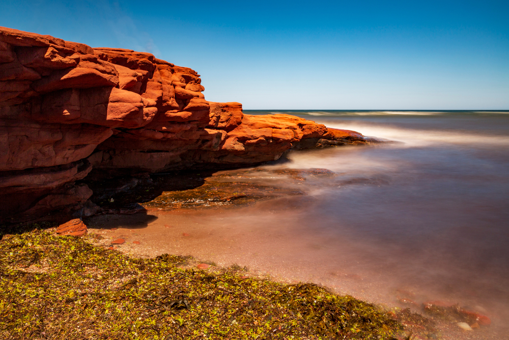 Long,Exposure,Of,A,Warm,And,Clear,Sunny,Day,At ostrov princa eduarda