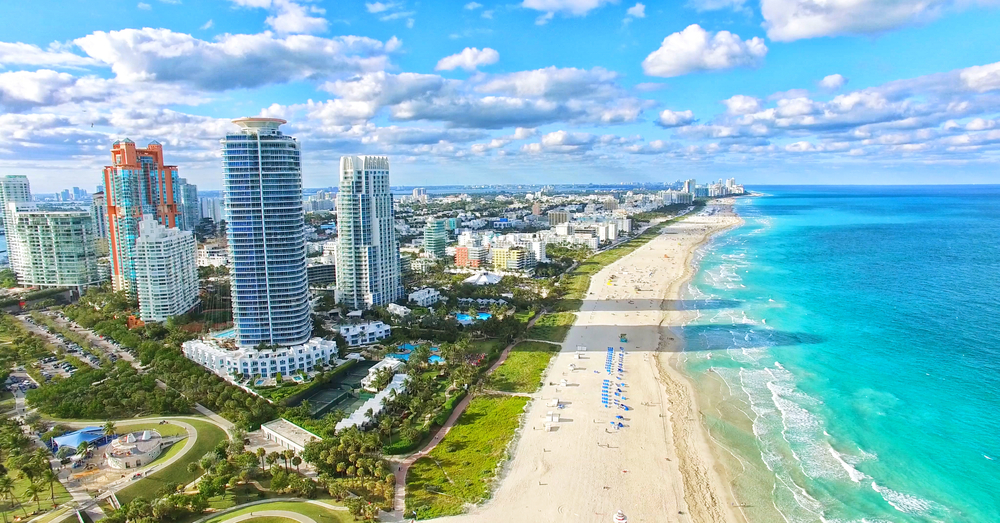 South,Beach,,Miami,Beach.,Florida. Messi v Miami naživo: futbal, NBA aj NHL v jednom legendárnom zájazde