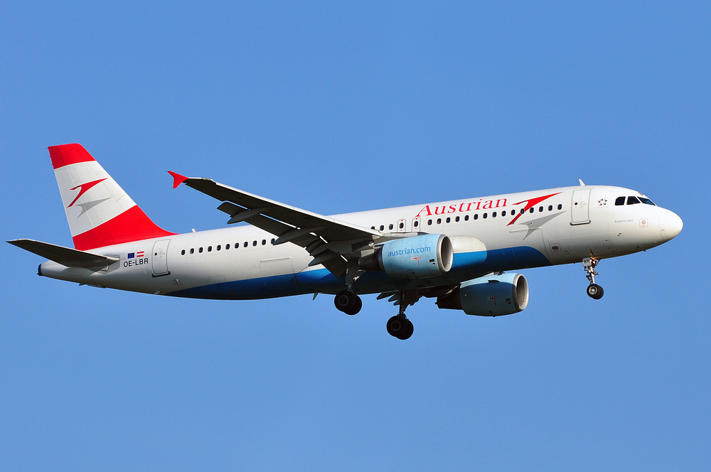 Frankfurt,germany-aug,18:austrian,Airlines,Airbus,A320-214,On,August,18,2016,In,Frankfurt,germany.austrian austrian airlines airbus a320