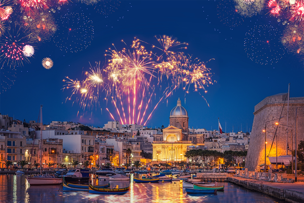 malta ohnostroj