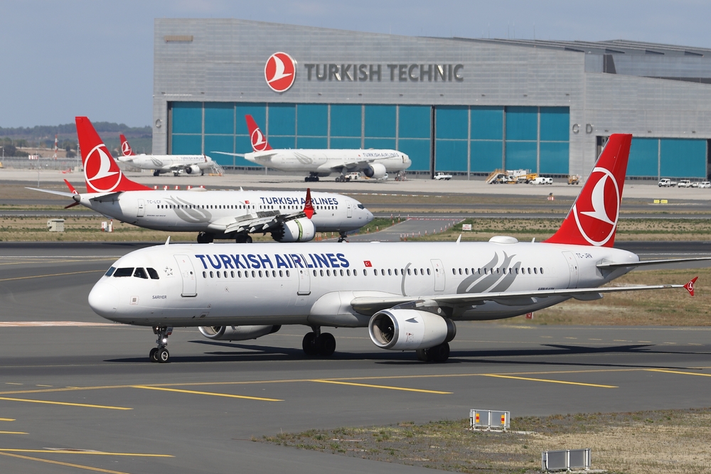 turkish airlines lietadla na letisku