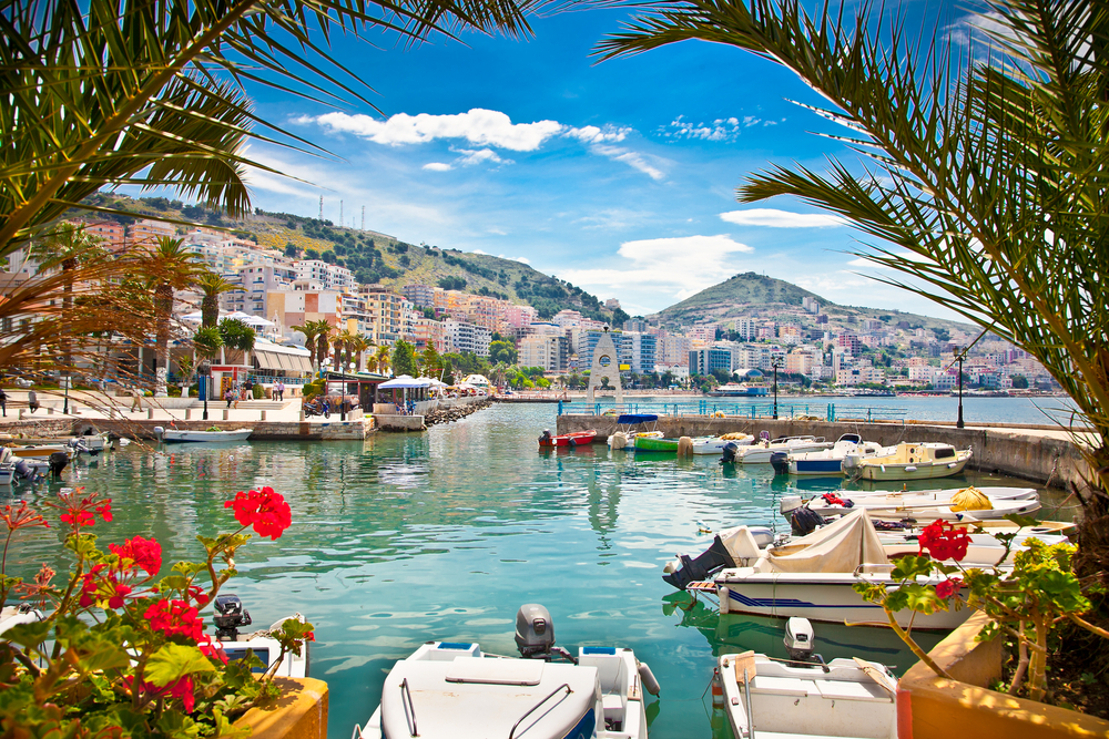 Saranda's,City,Port,At,Ionian,Sea.,Albania. albansko