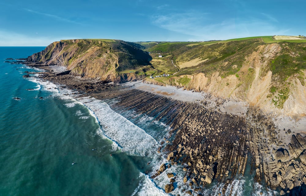 Welcombe,Mouth,Beach.,North,Devon,Coastline north devon