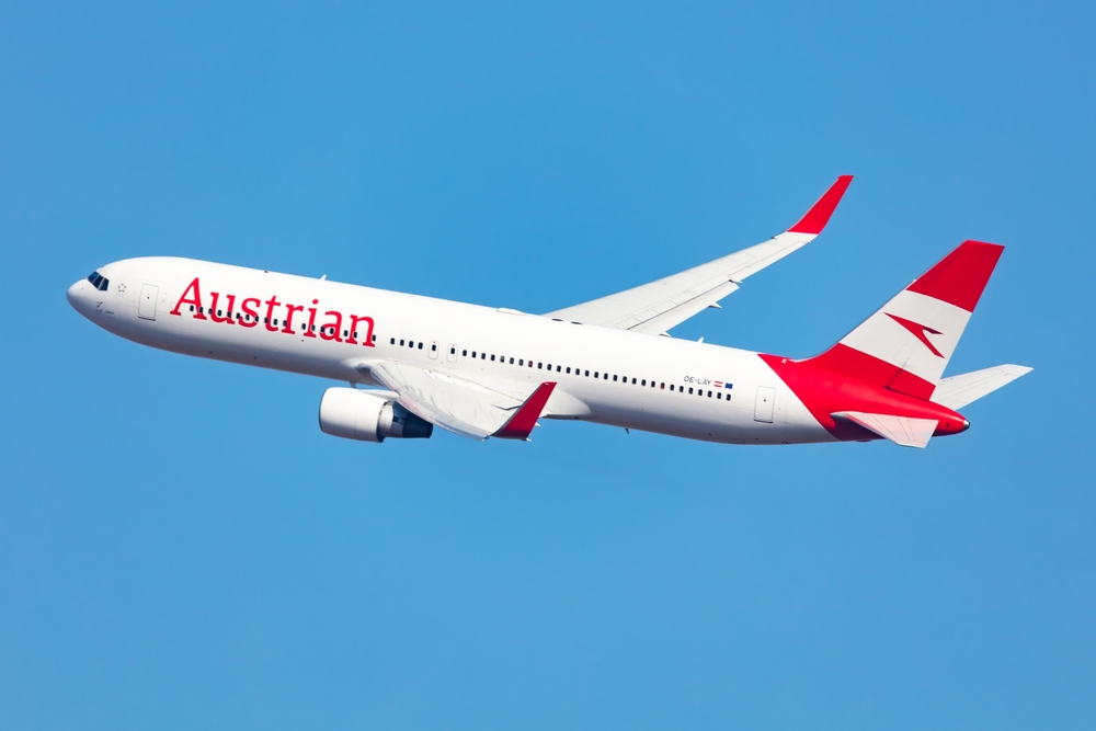 Vienna,,Austria,-,October,14,,2023:,Austrian,Airlines,Boeing,767-300 NOVÁ LINKA: Priame lety Viedeň – Boston s Austrian Airlines