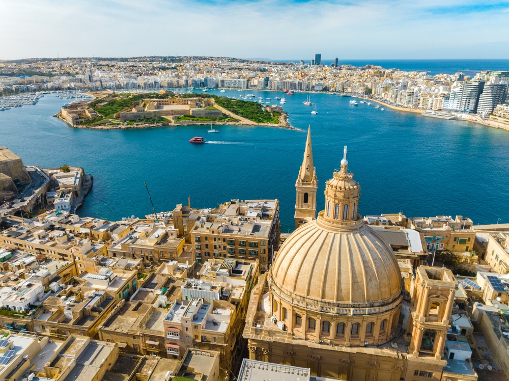 Drone,View,Of,Valletta,City,-,Capital,Of,Malta,Island 8 miest, ktoré pri návšteve Malty nemôžeš vynechať