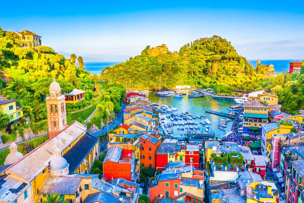 A,Picturesque,View,Of,Portofino,,A,Charming,Fishing,Village,On talianske mesto portofino